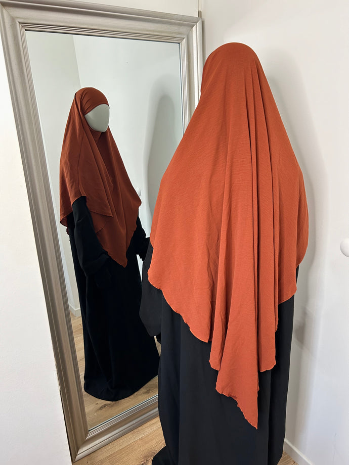 Khimar long en Jazz - Rouille