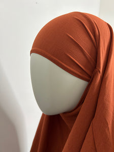 Khimar long en Jazz - Rouille