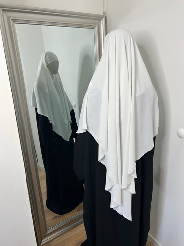 Khimar long en Jazz - Blanc