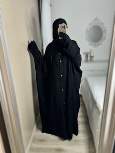 Abaya chemise Lin - Noir