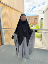 Afbeelding in Gallery-weergave laden, Khimar Sittar bi-couleur Juwayriya - Noir