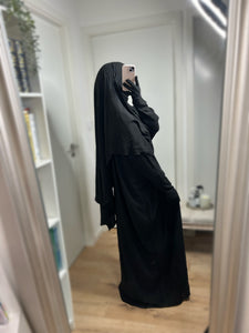 Ensemble Abaya Khimar en Jazz - Noir