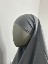 Charger l&#39;image dans la galerie, Khimar long en Jazz - Gris clair