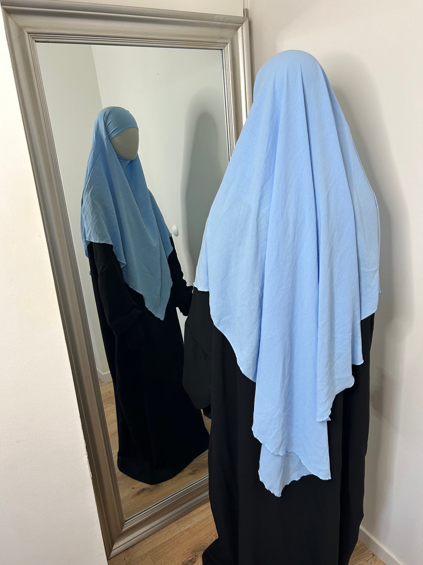 Khimar long en Jazz - Bleu ciel