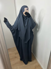 Charger l&#39;image dans la galerie, Ensemble Abaya Khimar en Jazz - Gris foncé