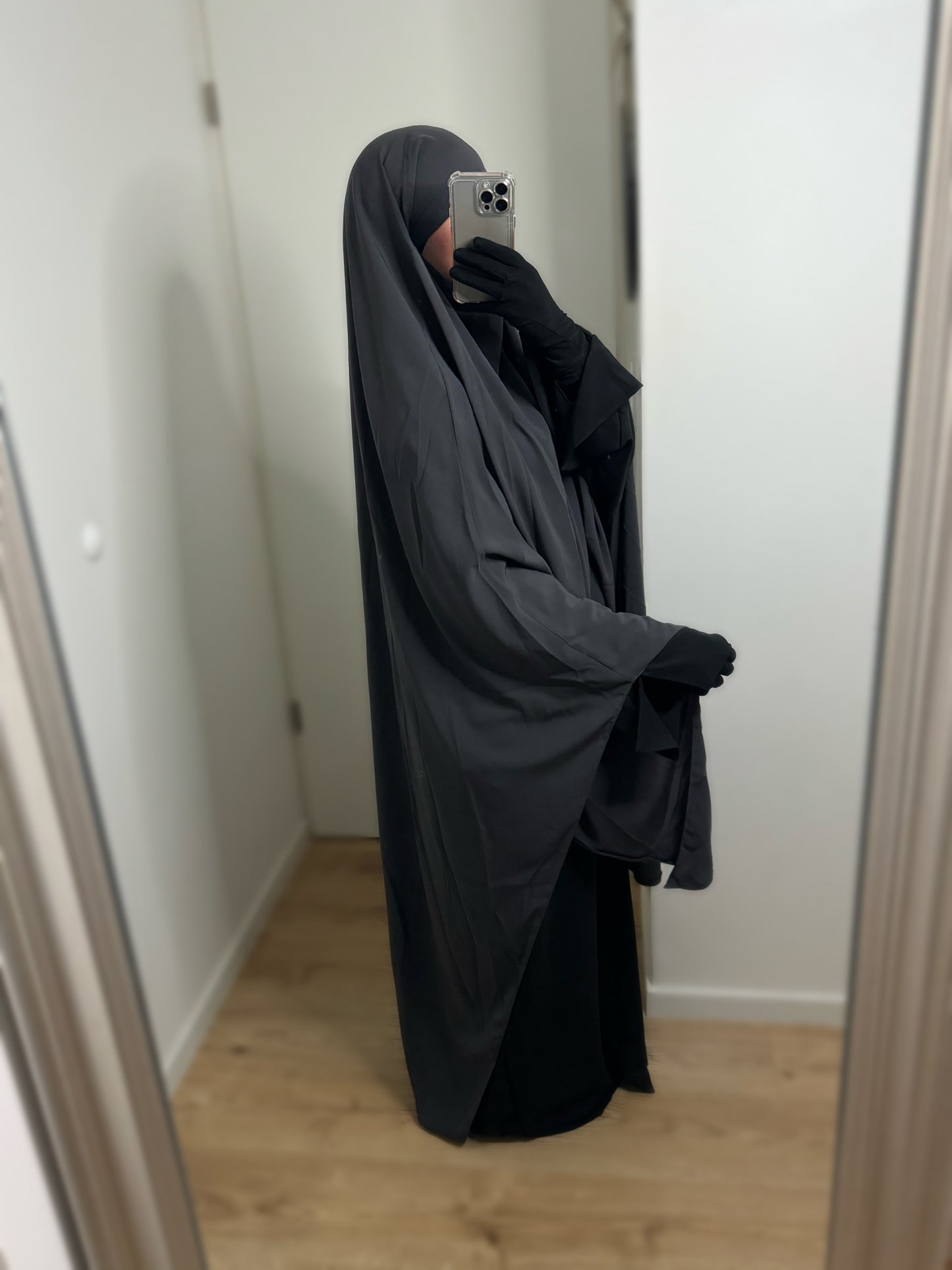 Big khimar Isleym - Gris anthracite