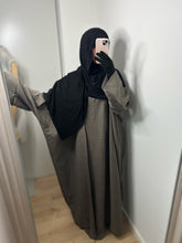 Load image into Gallery viewer, Ensemble kimono + abaya effet lin - Taupe