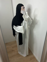 Charger l&#39;image dans la galerie, Abaya effet lin - Blanc