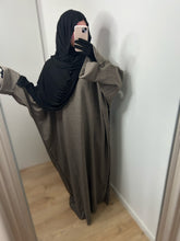 Charger l&#39;image dans la galerie, Abaya effet lin - Taupe