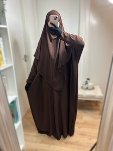 Ensemble Abaya Khimar en Jazz - Marron