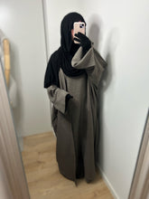 Load image into Gallery viewer, Ensemble kimono + abaya effet lin - Taupe