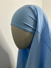 Charger l&#39;image dans la galerie, Khimar long en Jazz - Bleu ciel