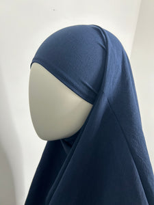 Khimar long en Jazz - Bleu marine