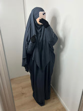 Charger l&#39;image dans la galerie, Ensemble Abaya Khimar en Jazz - Gris foncé