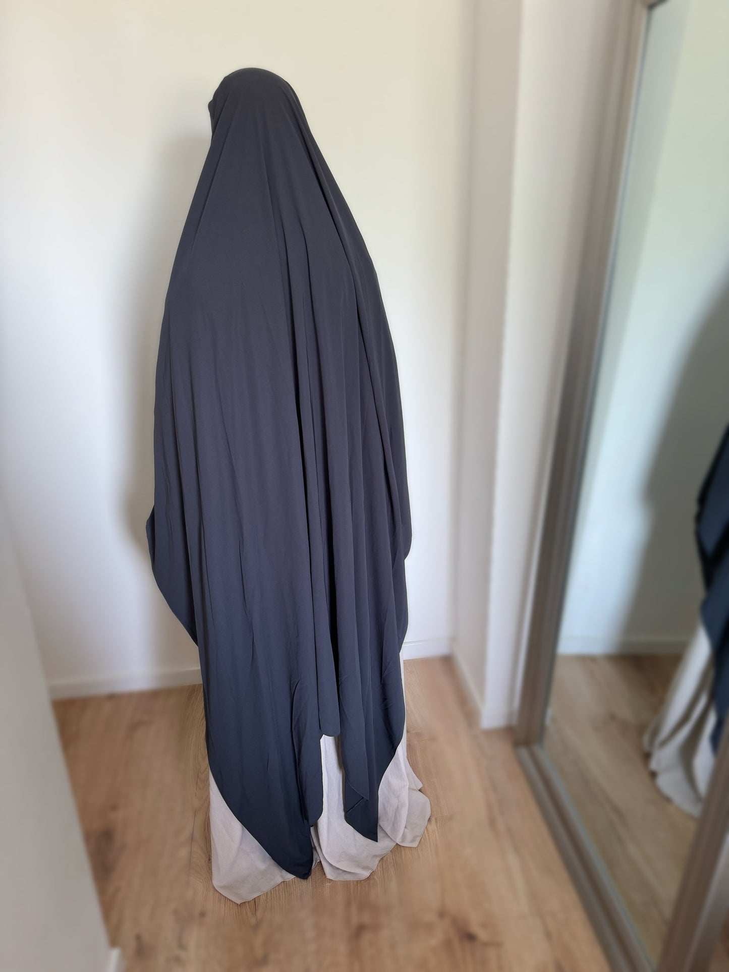 Big khimar Isleym - Gris anthracite