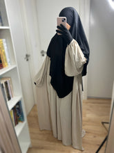 Charger l&#39;image dans la galerie, Abaya manches ballons en Jazz - Beige