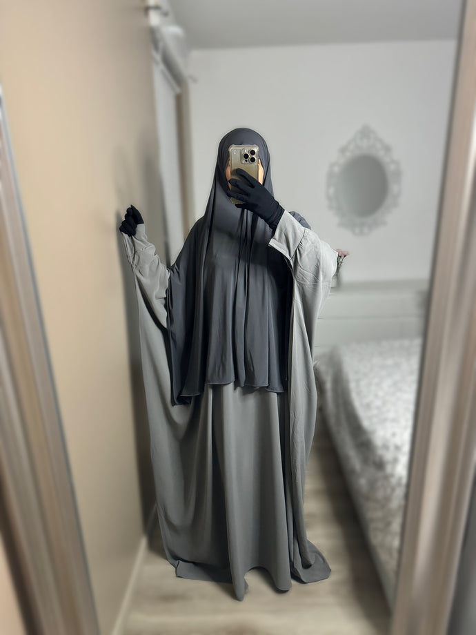 Abaya saoudienne - Gris anthracite