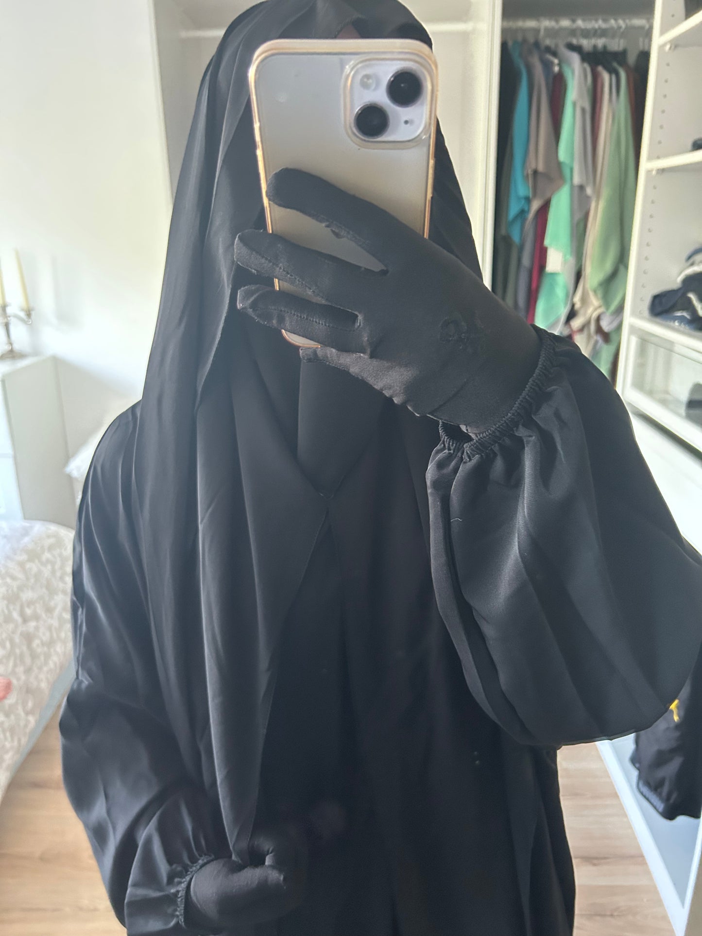 Abaya avec voile intégré