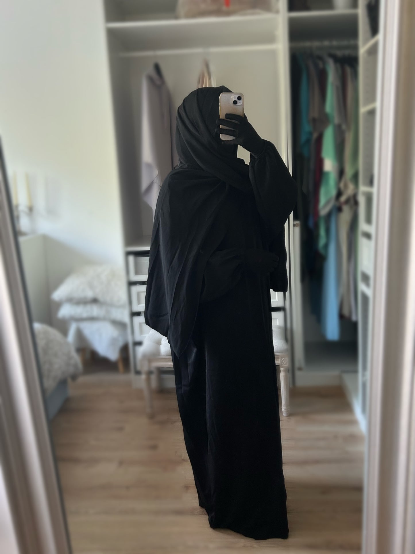 Abaya avec voile intégré