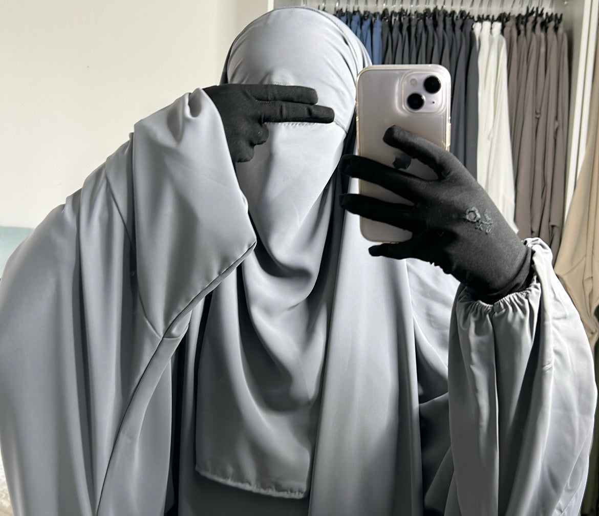 Half niqab gris anthracite