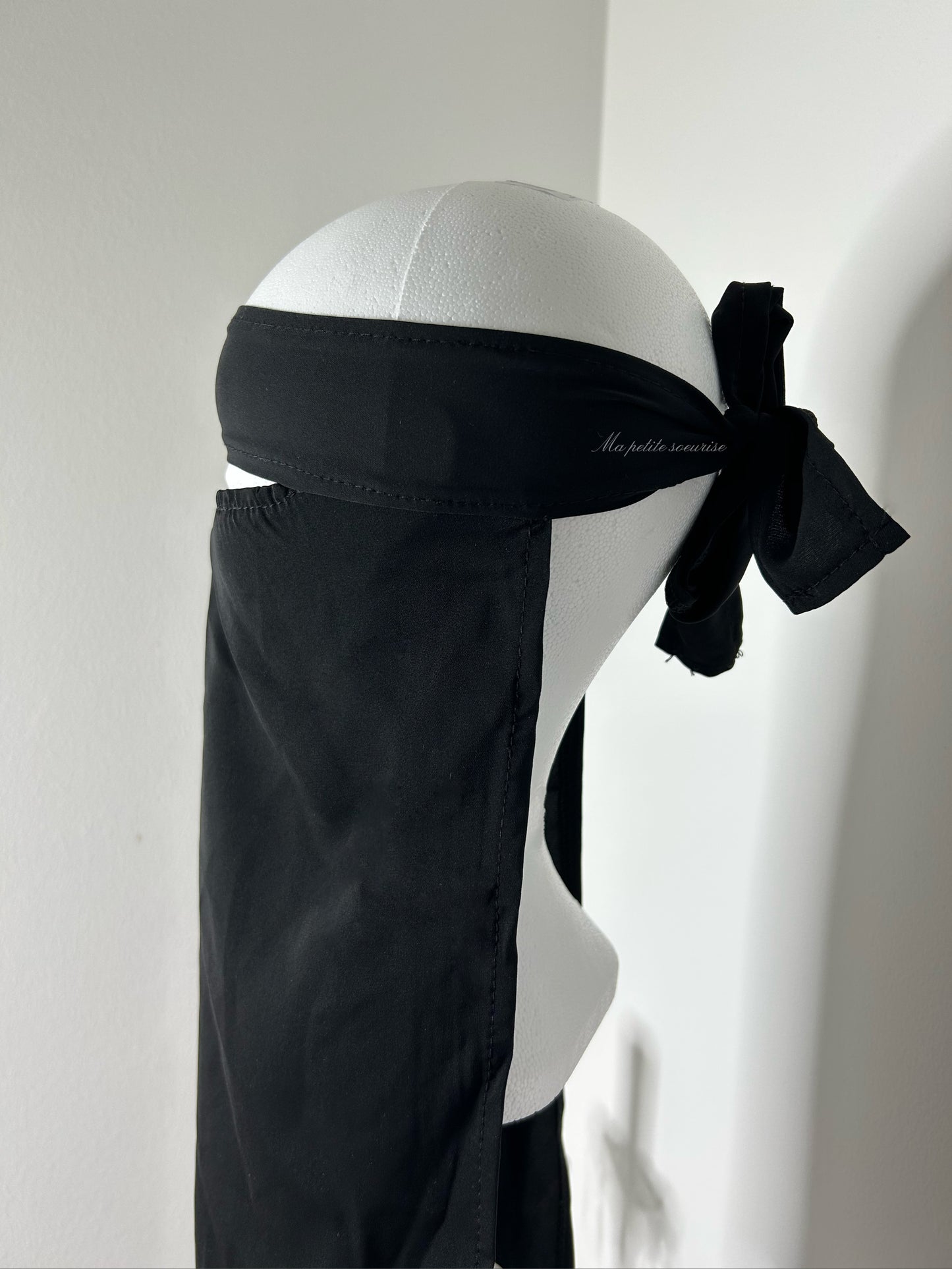 Niqab bandeau soie de Médine noir