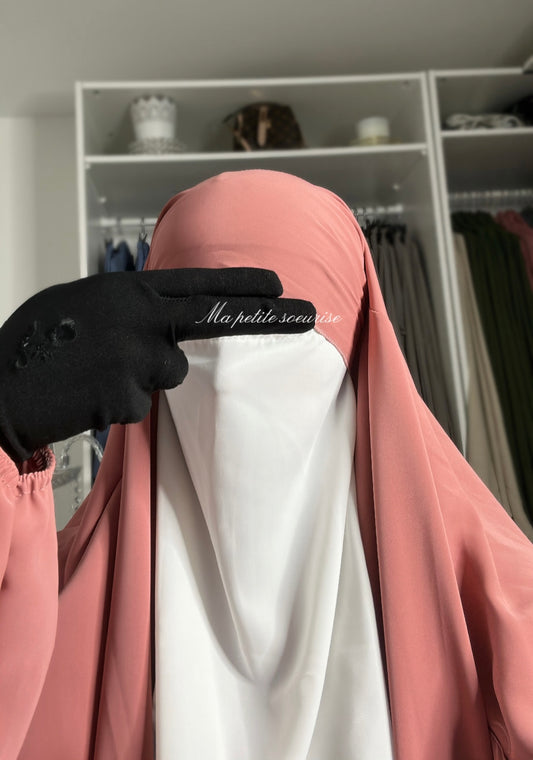 Half niqab blanc